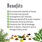 Moringa Rosemary Herbal Hair Oil with Pumpkin Seed, Amla & 15+ Herbs - Made in USA (2 oz)