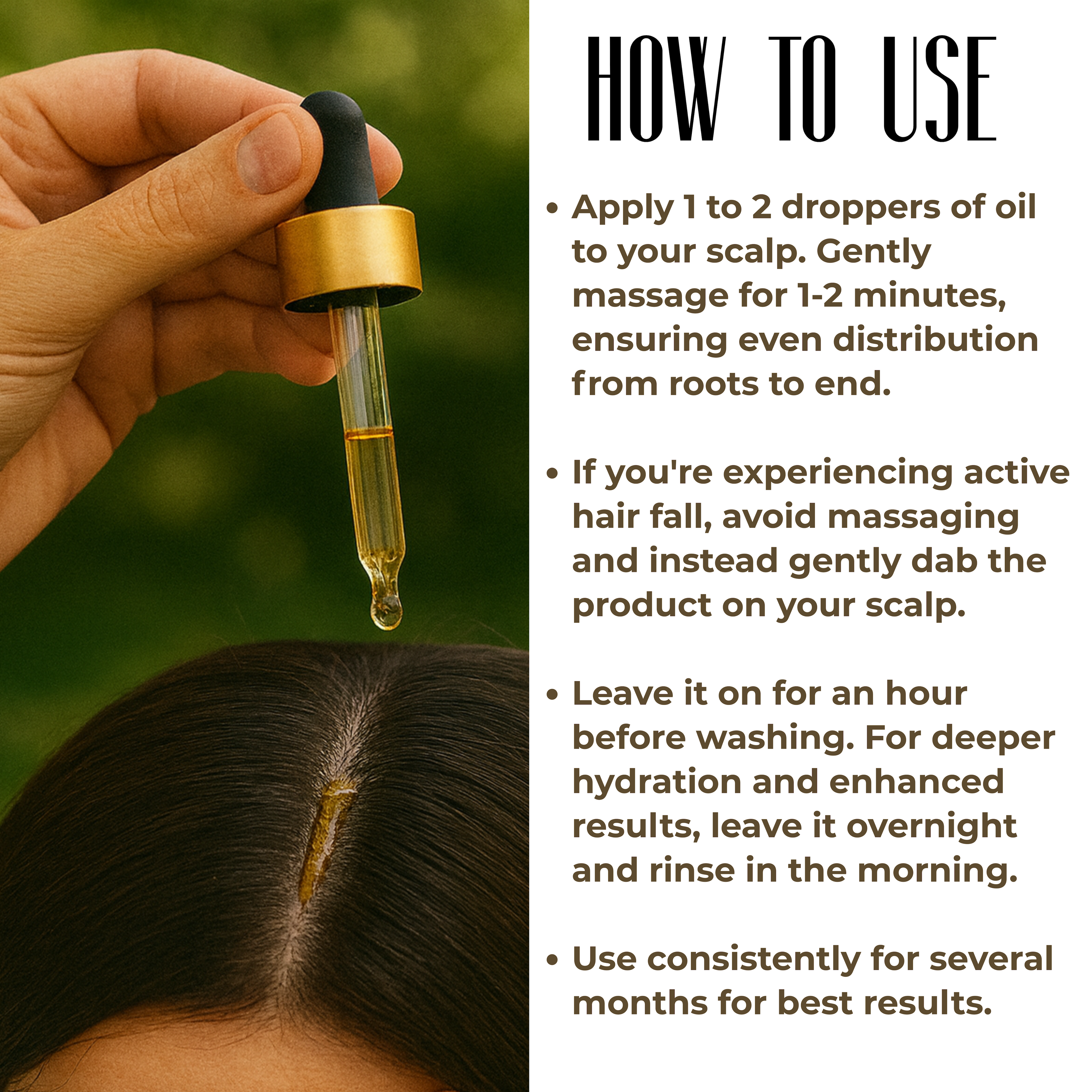 Moringa Rosemary Herbal Hair Oil with Pumpkin Seed, Amla & 15+ Herbs - Made in USA (2 oz)