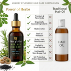 Moringa Rosemary Herbal Hair Oil with Pumpkin Seed, Amla & 15+ Herbs - Made in USA (2 oz)